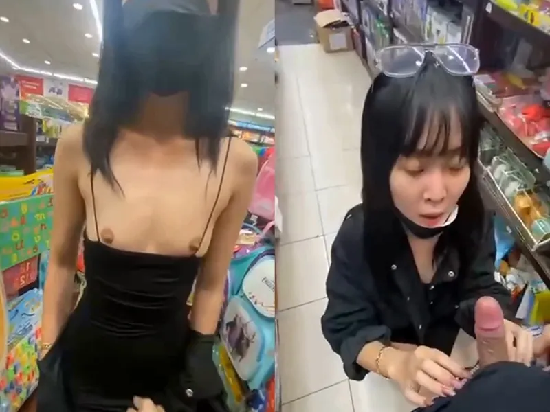 đi nhà sách em mặc mỗi cái quần lót còn đòi anh mút của quý p1